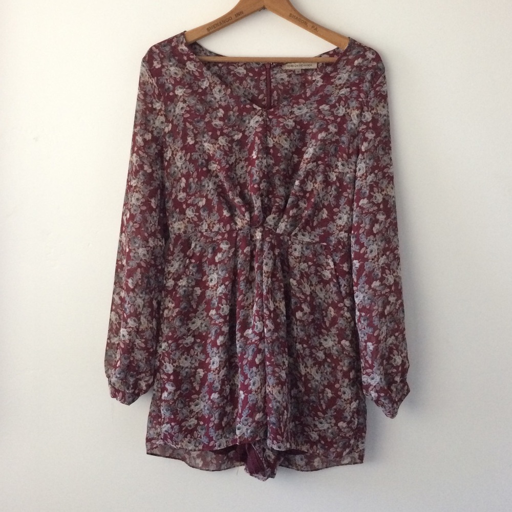 Floral Long Sleeve Romper